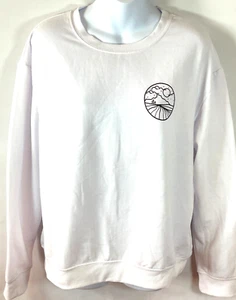Miken Flow white lightweight sweatshirt desert logo Womens L - Picture 1 of 7