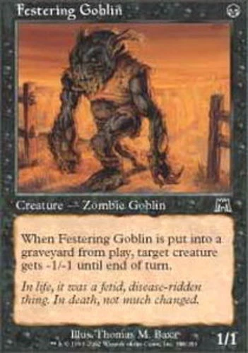 4x Festering Goblin ~ Lightly Played Onslaught MTG Magic x4 4 UltimateMTG Playse - Image 1 of 1