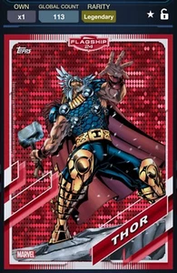 DIGITAL Topps Marvel Collect Flagship '24 - Thor - Red Pulsar Legendary - Foto 1 di 2