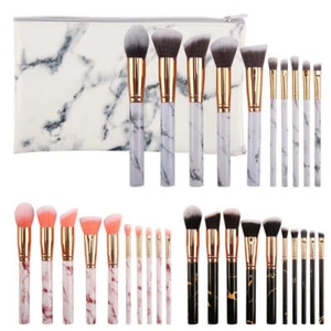 10 marble makeup brush sets, beauty tools, blush, eye shadow, face - Picture 1 of 19