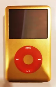 IPOD CLASSIC SD 512GB GOLD WOLFSON DAC METAL FRONT LG SUPERBATTERY 180HRS+BONUS - Picture 1 of 9