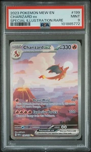 Pokemon Charizard ex 199/165 PSA 9 Mint SV 151 Special Illustration Rare EN FA - Picture 1 of 5