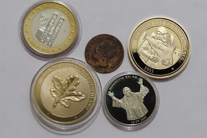 🧭 🇩🇪 GERMANY 4 MEDALS LOT SILVER + GOLD PLATED B70 #25 CP13 - Picture 1 of 6