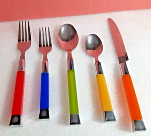 Cambridge 5 Color Set of 5 Place settings Colored Utensils (Total 25) - Picture 1 of 9