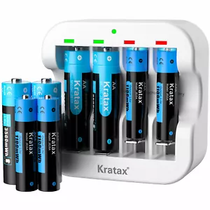 Kratax 1.5V AA AAA Akku Lithium Ion Wiederaufladbare Batterien AA AAA Batterien - Bild 1 von 19