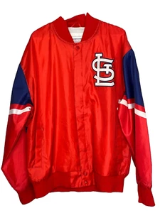 Giubbotto uomo MLB St. Louis Cardinals rosso macchia foderato bomber taglia XL nuovo senza etichette - Foto 1 di 4