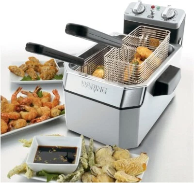 Waring WDF1000 Commercial 10 lbs. Single Basket Deep Fryer FULL WARRANTY