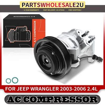 Compresor de aire acondicionado con compresor 10S17C para Jeep Wrangler 2003-2006 2,4 L 55037578AB Foto 1 de 4