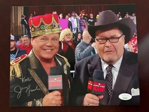 Foto firmada por Jerry "The King" Lawler 8 X 10 WWE HOF JSA autenticada - Imagen 1 de 1