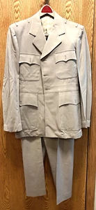 US NAVY USN ufficiale kaki abito uniforme giacca + pantaloni - NO BOTTONI sulla giacca - Foto 1 di 14