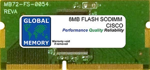 8MB FLASH SODIMM CISCO 871/871W/876 ADSL/877 ADSL/878/878W ROUTERS ( MEM870-8F ) - Picture 1 of 1