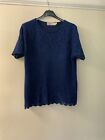womens blue glitter size med EWM top Reduced For Quick Sale