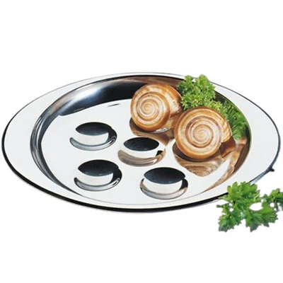 Kuchenprofi: Schneckenpfanne piatto lumache inox lucido (portata:6 lumache) - Immagine 1 di 2