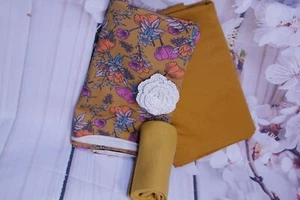 Stoffpaket, Jersey Blumen , Uni,  mit Bündchen, SPJ  07 - Bild 1 von 6