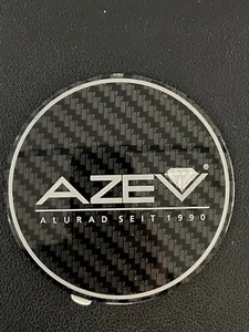 MIRANN - Azev - Schrift, Emblem, Aufkleber, Radnabe, Carbon, Schwarz, 7.5 cm - Bild 1 von 4