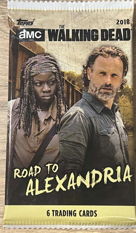 2018 TOPPS ХОДЯЧИЕ МЕРТВЕЦЫ Дорога в Александрию - упаковка из 6 карт! - Изображение 1 из 2