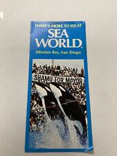 1974 SEA WORLD Mission Bay, San Diego CA Travel Brochure SHAMU FOR MAYOR
