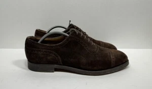 Edward Green Southwold Kappe Zehe Oxford braun Wildleder Herren Größe 10 US / 9,5 UK - Bild 1 von 9