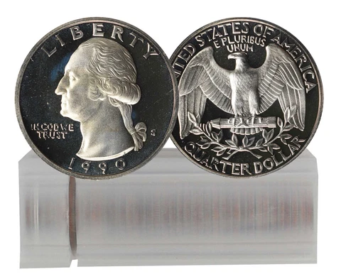 1990-S Proof Washington Quarter 40-Coin Roll Cover