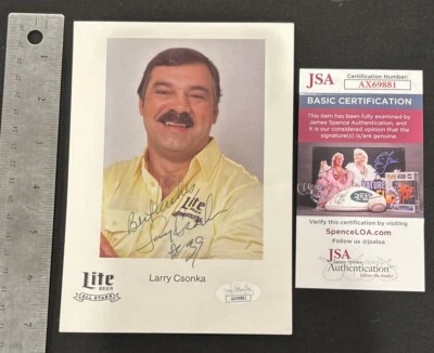 Larry Csonka 亲笔签名 JSA Lite 啤酒 — 第 1/2 张图片
