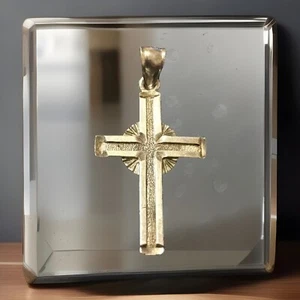 Sterling Silver Border Cross Pendant with Maltese Design 1.5" inch Length Silver - Picture 1 of 6