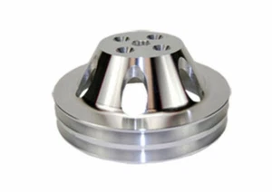Double Groove Water Pump Pulley, Machined Aluminum, Fits Chevy BBC 396-454 SWP - Picture 1 of 1