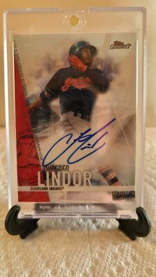 Francisco Lindor Auto 2017 Topps Finest Autograph CLEVELAND Indians SP 🔥 🔥 🔥 - Image 1 of 2