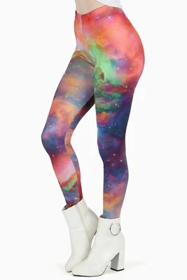 BlackMilk Galaxy Rainbow Leggings EUC XS - Image 1 of 4