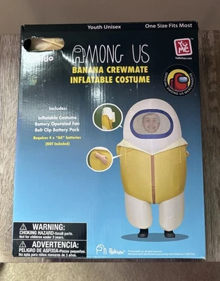 Among Us Toikido Banana Crewmate Inflatable Halloween Costume Youth One Size - Image 1 of 2