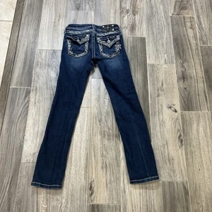 Miss Me Low-Rise Embellished Skinny Fit Denim Jeans Girls Size 10 - Picture 1 of 9