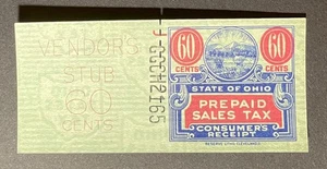 Ohio State Revenue 60 Cent Umsatzsteuer ganz - Reserve Litho #J-GGCH-2165 - OH - Bild 1 von 1