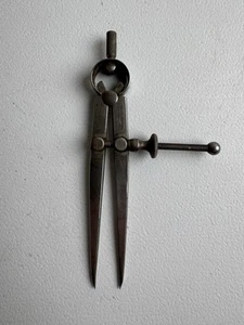 VTG 5 Inch Divider Machinist Flat Compass THE L. S. STARRETT CO. ATHOL Mass USA - Picture 1 of 7