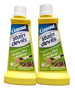 2 Pack Carbona Stain Devils Specialty Grass, Dirt & Makeup Remover #6 (1.7 oz) - Picture 1 of 3