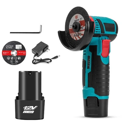 12V Mini Electric Angle Grinder 3 Inch Cordless Cutting & Polishing Tool - Image 1 of 4