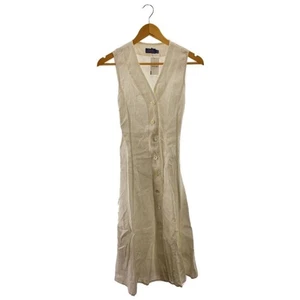 POLO RALPH LAUREN Sleeveless Linen White Dress Size 0 - Picture 1 of 6