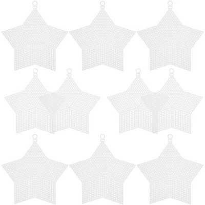  10 Pcs Mesh Canvas for Embroidery Decorative Plastic Sheet Grid Star - Image 1 of 4