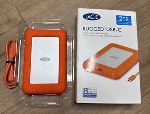 LaCie 2TB Rugged USB-C Portable Hard Drive 1 x USB-C 3.1 Model STFR2000800 Used - Picture 1 of 6
