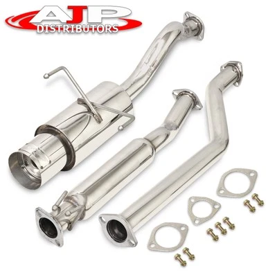 GODSNOW S/S Steel Catback Exhaust + 4.5" Tip For 2002-2006 Acura RSX DC5 Type-S Foto 1 de 4
