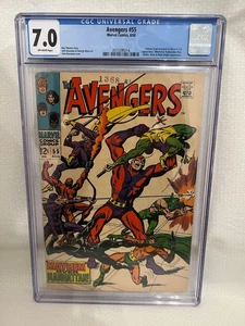 Marvel Comics Avengers #55 CGC 7.0 OW Crimson Cowl revealed as Ultron-5 1st app - Picture 1 of 2