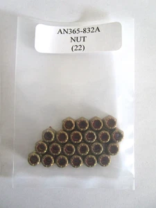 AN365-832A Hex Nut 8-32 Self-Locking with Nylon Insert Steel - Lot of 22 - Picture 1 of 3