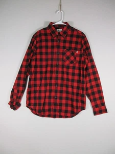 Timberland Camicia Uomo Plaid Bottoni Regolare Manica Lunga Tasche Taglia M Rossa - Foto 1 di 7