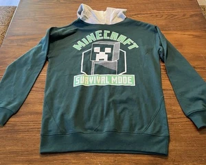 Minecraft Creeper Mad Engine Boys Size XL Green Graphic Hoodie NWT - Picture 1 of 9