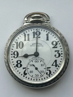 Illinois 21j, 60 hr., Bunn Special Case,  Mod. 29, OF, 14k gf RR Pocket Watch - Image 1 of 4