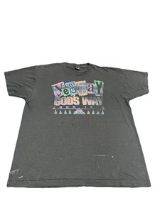 Vintage Single Stitch Jesus Tshirt Herren XL GODS WAY Original HOLEY Shirt Thrashed - Bild 1 von 14