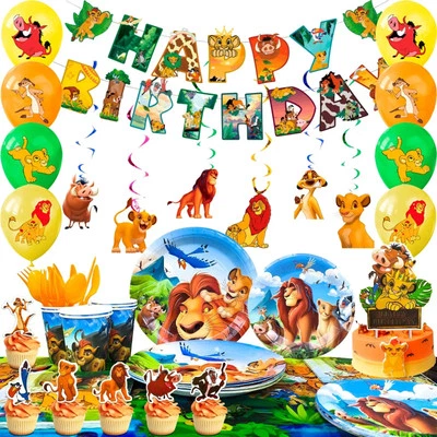 117Pcs Lion King Birthday Party Supplies Complete Decoration Set Fast Ship In US - Image 1 of 4