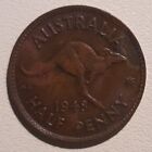 1 2 Penny Moneta Australiana Melbourne Mint Anno 1948 Bronzo No Fdc