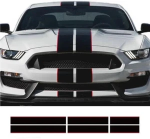 Graphic Racing Stripes Sticker For Ford Mustang GT500 GT350 Hood Roof Tail Decal - Picture 1 of 6