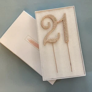 Bling Crystal 21 Birthday Cake Topper - Best Keepsake | 21St Party Decorations G - Picture 1 of 1