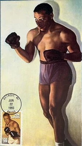 Bombardero S&T Cachet por Tom OHagen 2766 Campeón de Boxeo Joe Louis Brown PODEROSO - Imagen 1 de 1