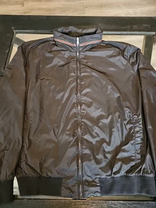 Gucci Web Collar Hooded Windbreaker Jacket Men Size Large Black ⚫️ - Picture 1 of 10
